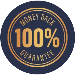 Money-back guarantee emblem shown by the seller